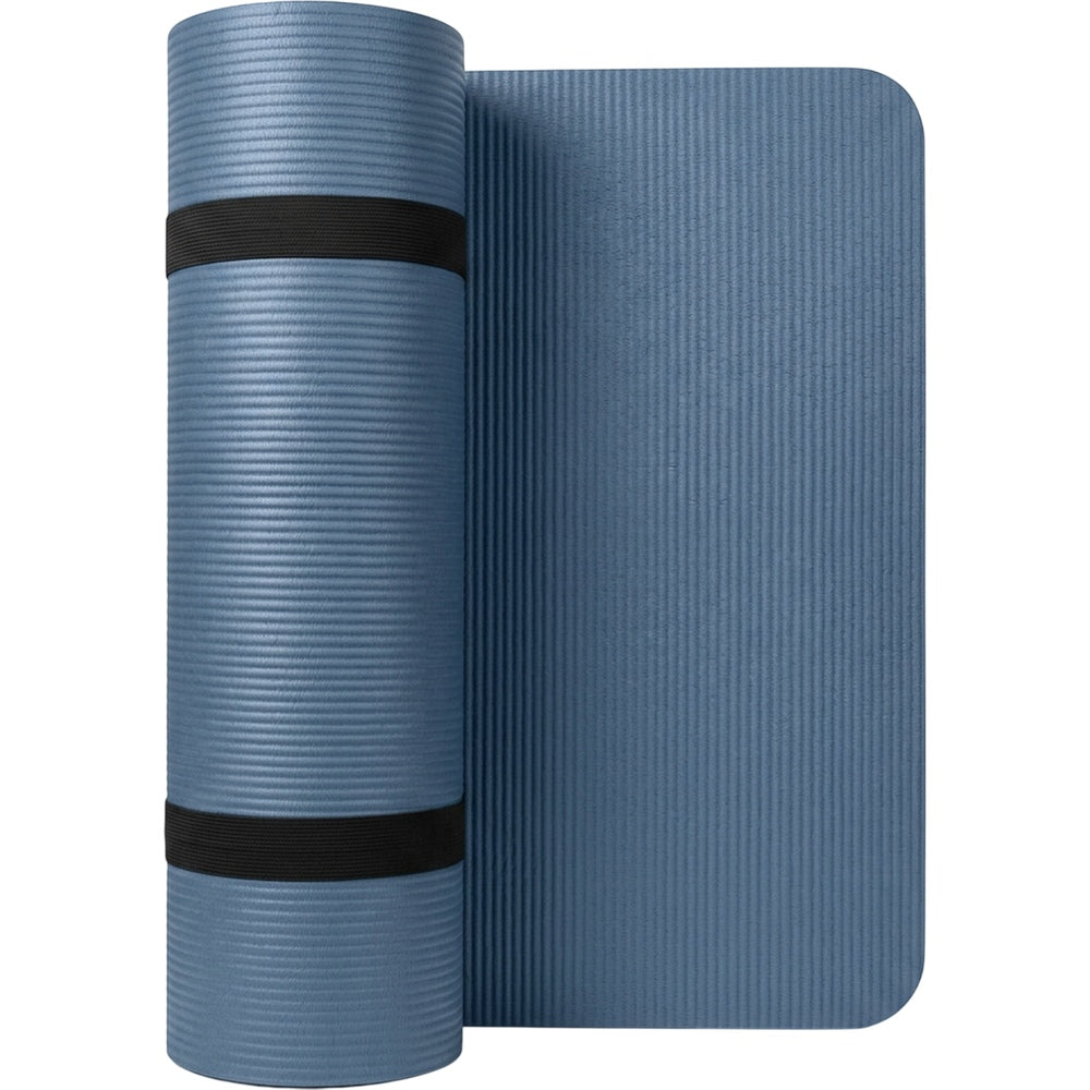 Livura Textured Exercise Yoga Mat Slate 8 mm With Strap