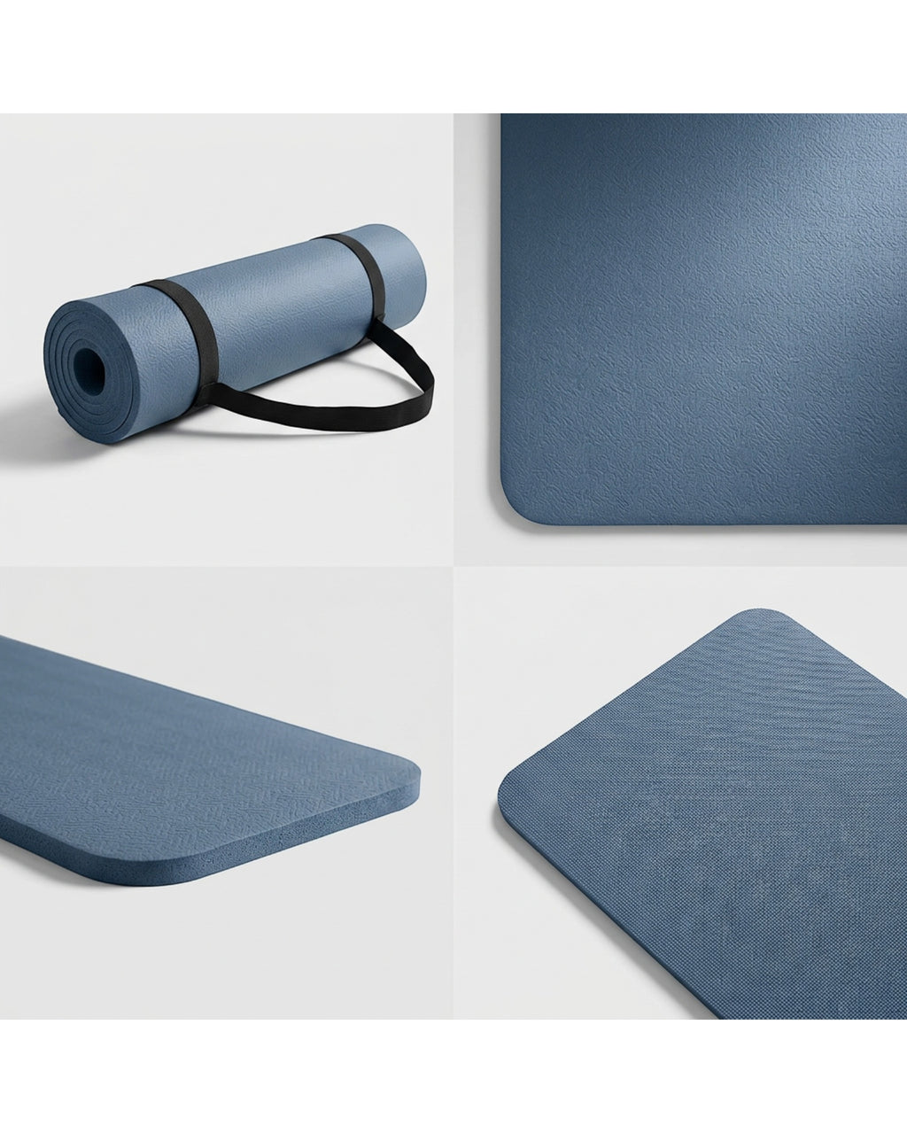 Livura Textured Exercise Yoga Mat Slate 8 mm With Strap